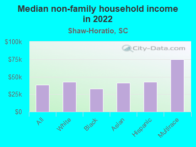 Median non-family household income in 2022