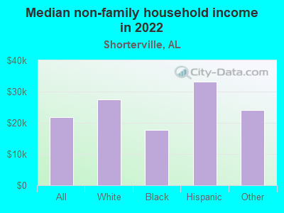 Median non-family household income in 2022