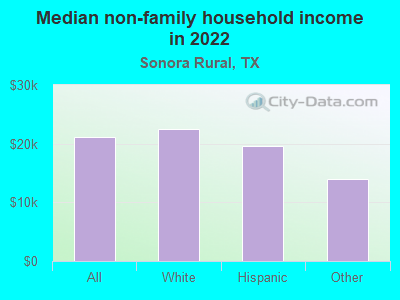 Median non-family household income in 2022