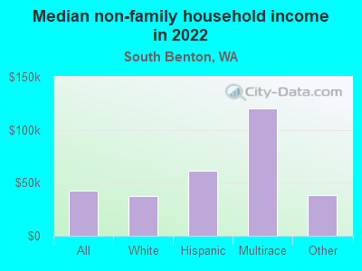 Median non-family household income in 2022