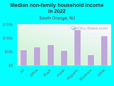 Median non-family household income in 2022