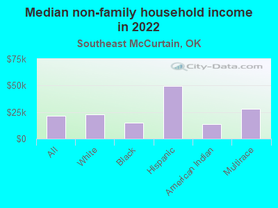 Median non-family household income in 2022