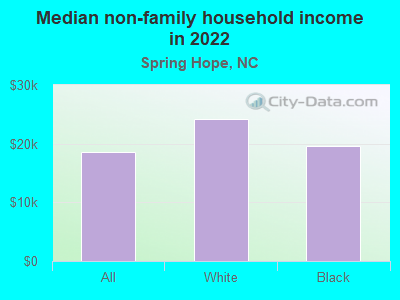 Median non-family household income in 2022