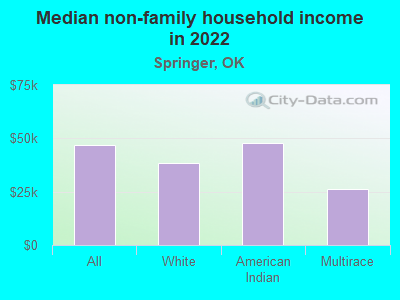 Median non-family household income in 2022