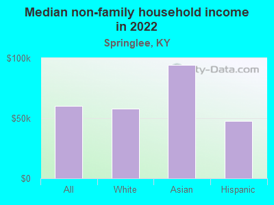 Median non-family household income in 2022