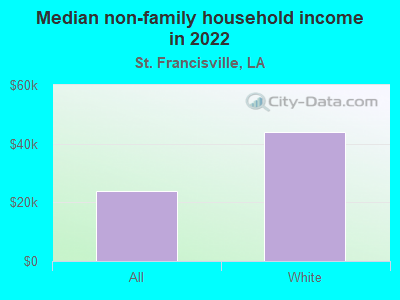 Median non-family household income in 2022