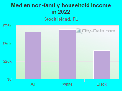 Median non-family household income in 2022