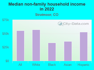 Median non-family household income in 2022