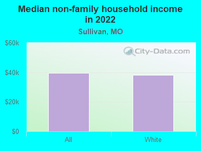 Median non-family household income in 2022