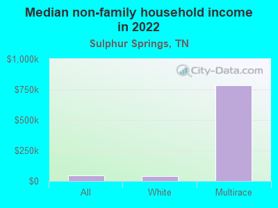 Median non-family household income in 2022