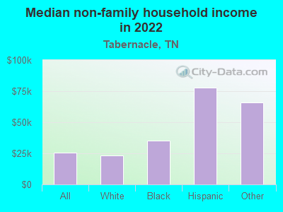 Median non-family household income in 2022