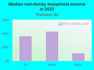 Median non-family household income in 2022