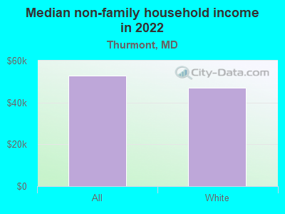 Median non-family household income in 2022