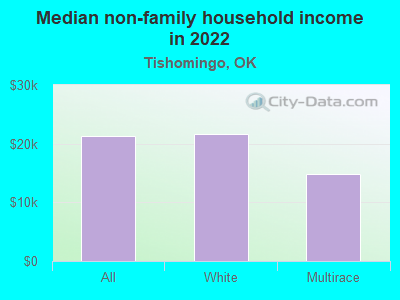 Median non-family household income in 2022