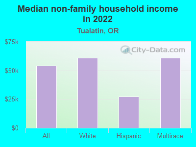 Median non-family household income in 2022