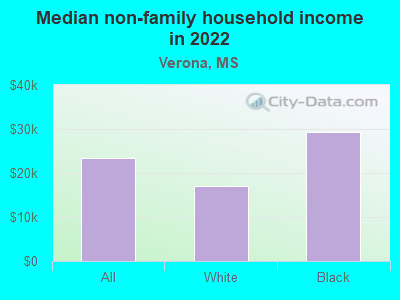 Median non-family household income in 2022