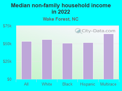 Median non-family household income in 2022