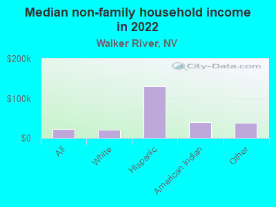 Median non-family household income in 2022