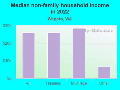 Median non-family household income in 2022