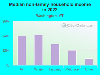 Median non-family household income in 2022