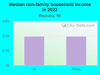 Median non-family household income in 2022