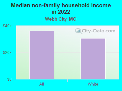 Median non-family household income in 2022