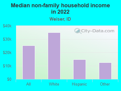 Median non-family household income in 2022