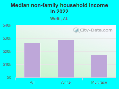 Median non-family household income in 2022