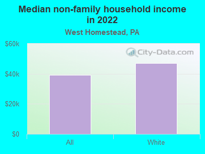 Median non-family household income in 2022