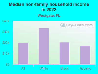 Median non-family household income in 2022