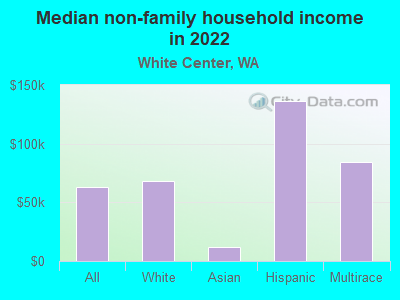 Median non-family household income in 2022