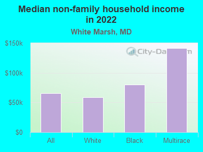 Median non-family household income in 2022