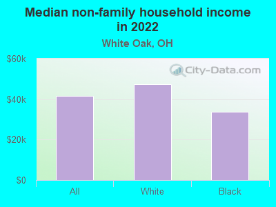 Median non-family household income in 2022