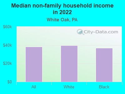 Median non-family household income in 2022