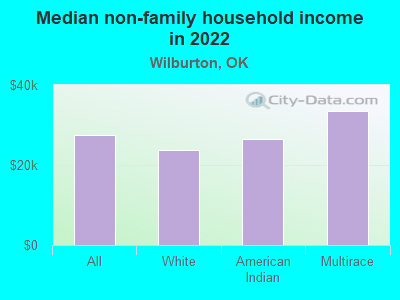 Median non-family household income in 2022