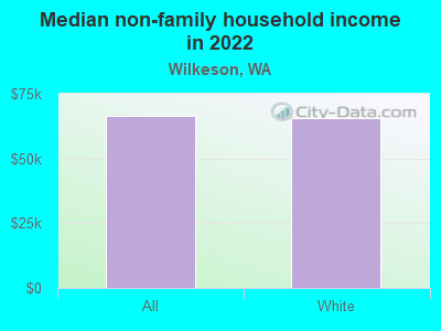 Median non-family household income in 2022