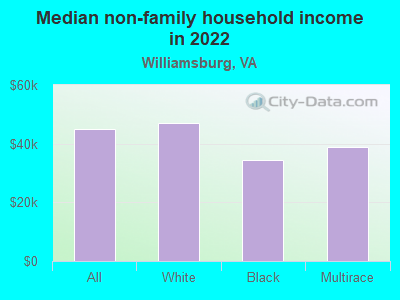 Median non-family household income in 2022