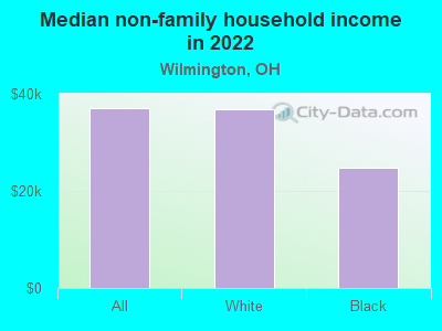 Median non-family household income in 2022