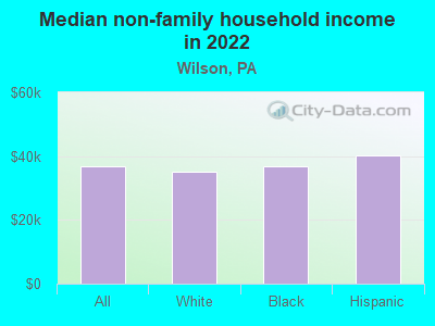 Median non-family household income in 2022