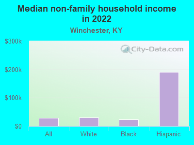 Median non-family household income in 2022