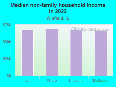 Median non-family household income in 2022