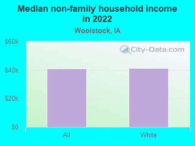 Median non-family household income in 2022