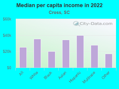 Median per capita income in 2022