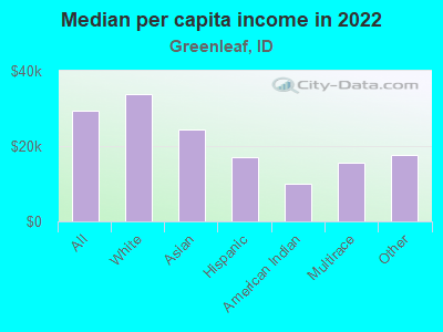 Median per capita income in 2022