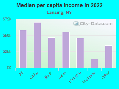 Median per capita income in 2022