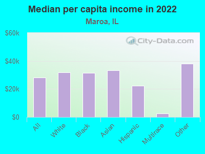 Median per capita income in 2022