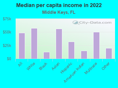 Median per capita income in 2022