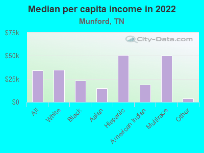 Median per capita income in 2022