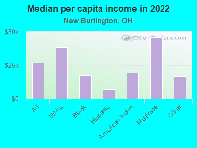 Median per capita income in 2022