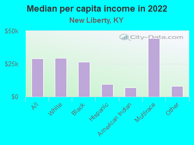 Median per capita income in 2022